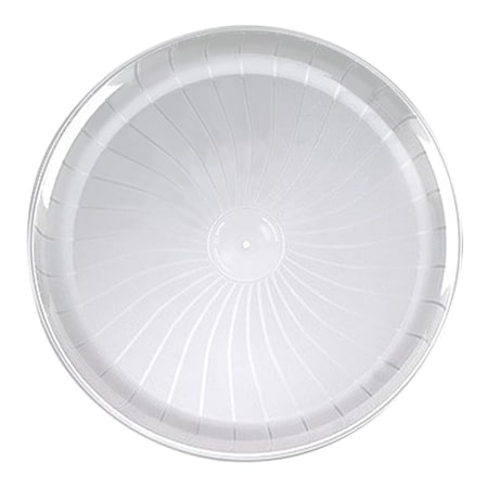 Smarty Had A Party 16" Clear Pavilion Round Disposable Plastic Trays (24 Trays), 24PK 2674-CASE